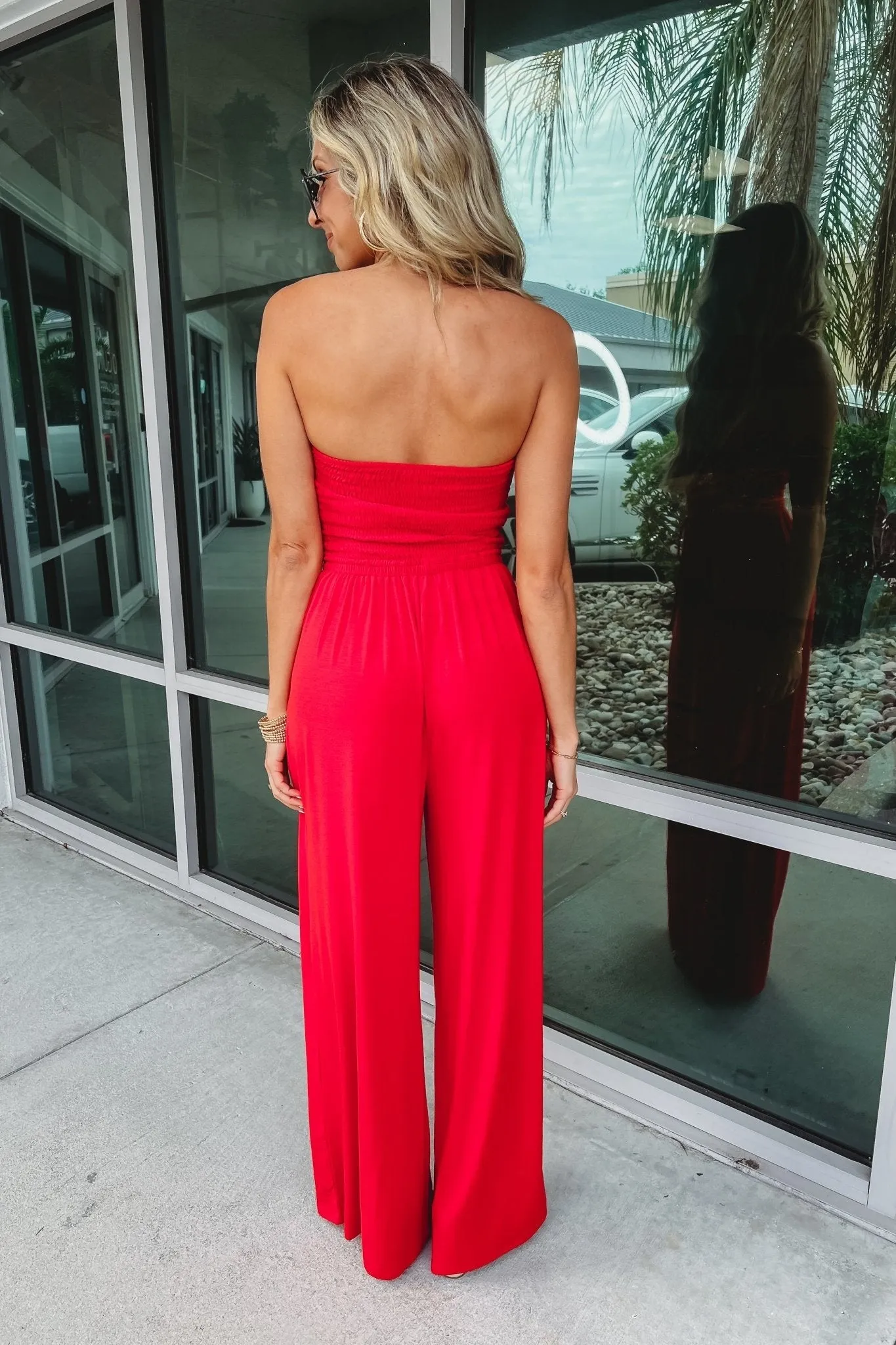 Luciana – Strapless design – Smocked jumpsuit