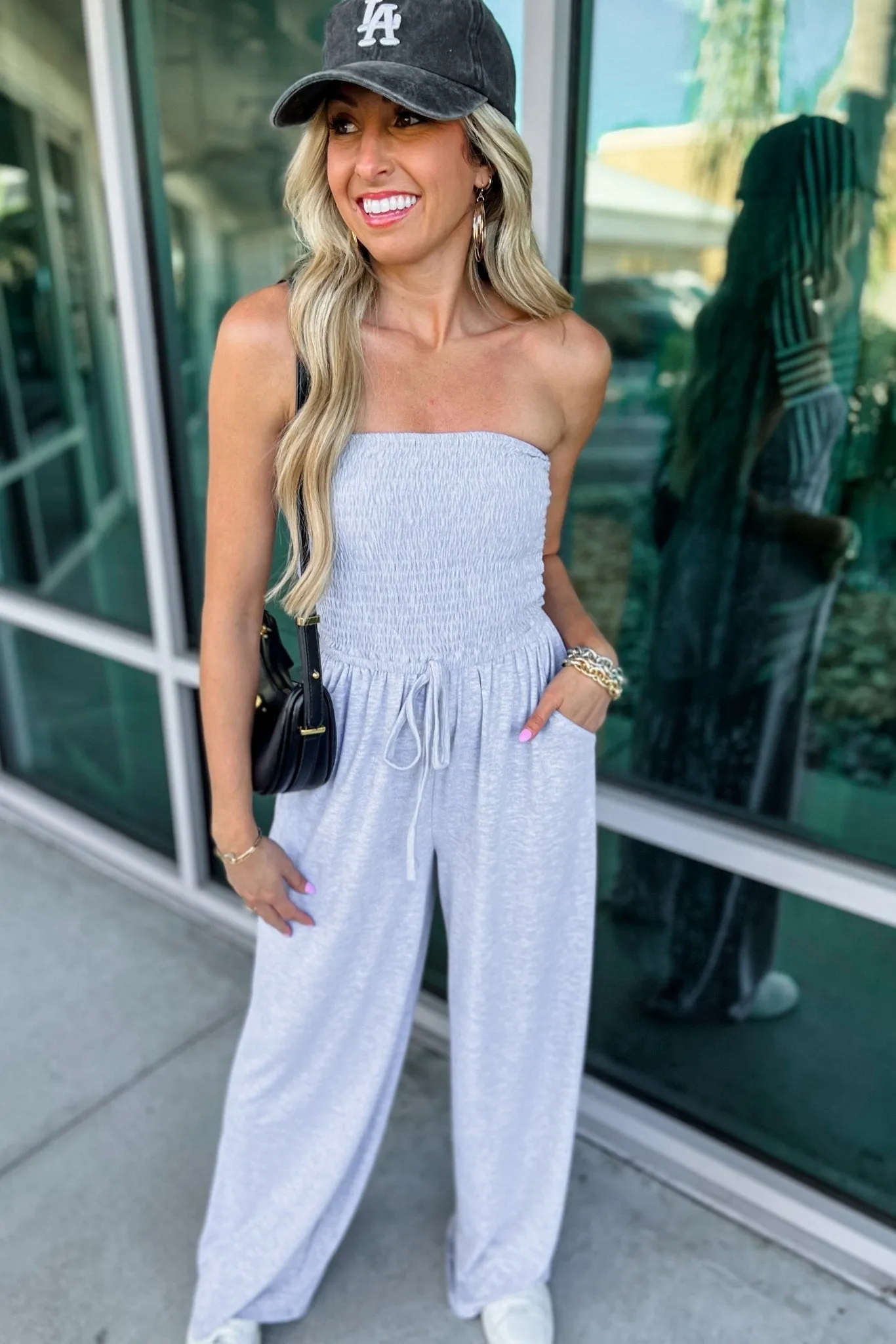Luciana – Strapless design – Smocked jumpsuit