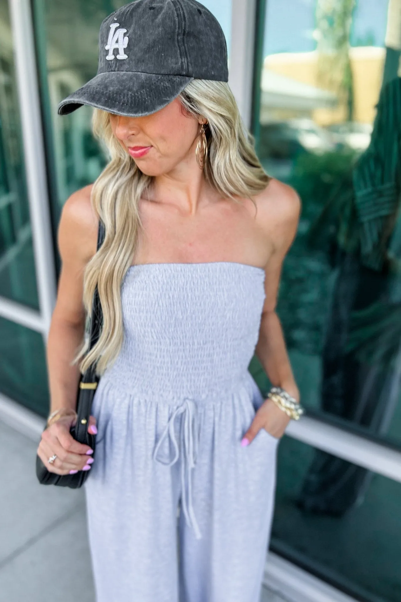 Luciana – Strapless design – Smocked jumpsuit