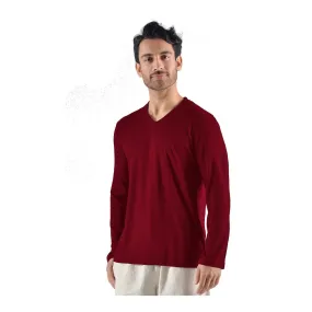 Men's Bamboo/OC Long Sleeve V-Neck T-Shirt