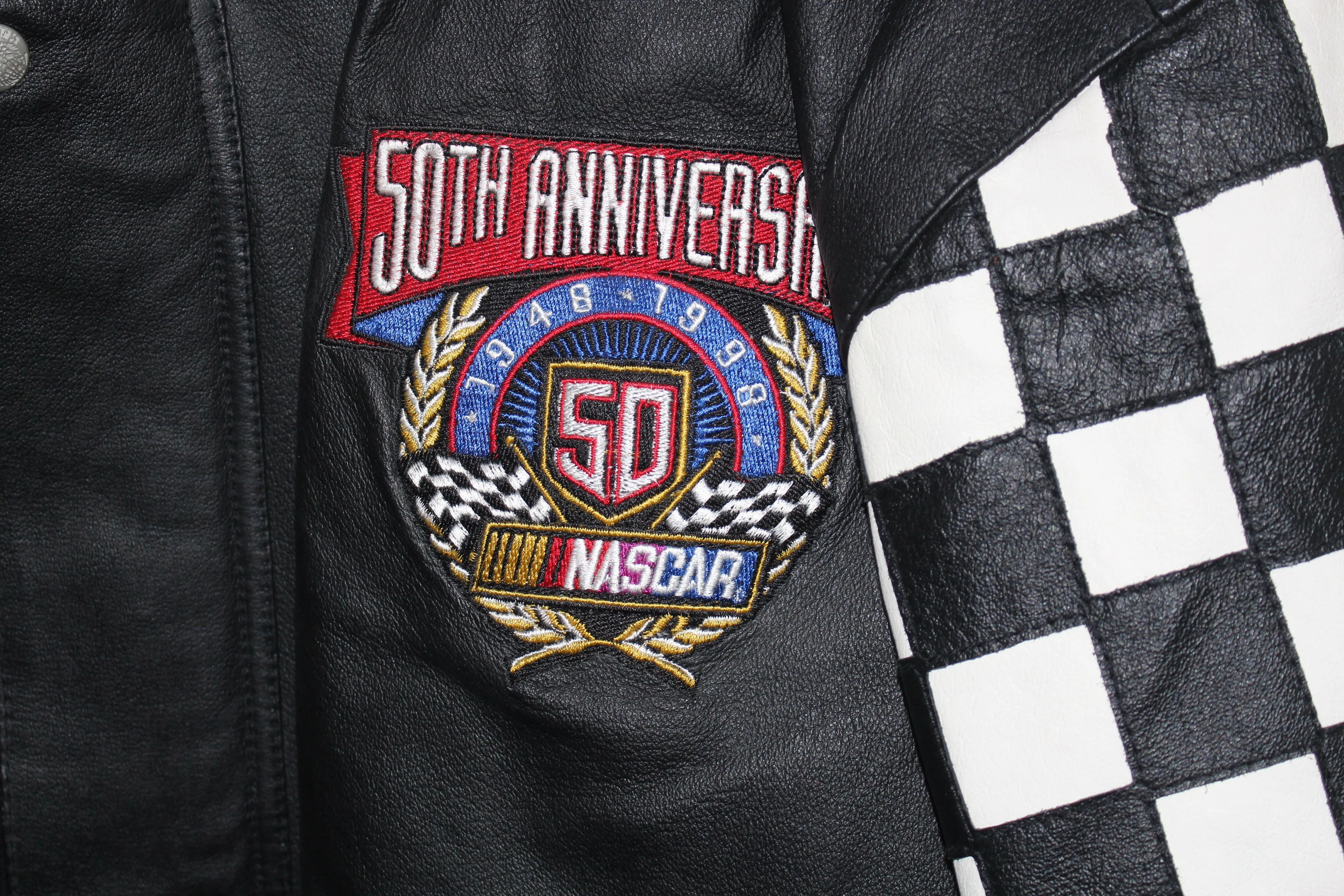 NASCAR 50th Anniversary Jeff Hamilton Leather Jacket (L)