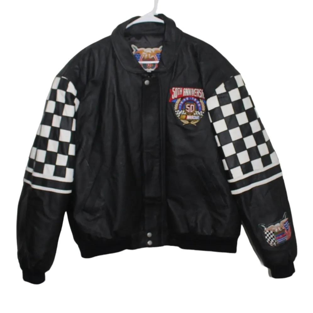 NASCAR 50th Anniversary Jeff Hamilton Leather Jacket (L)