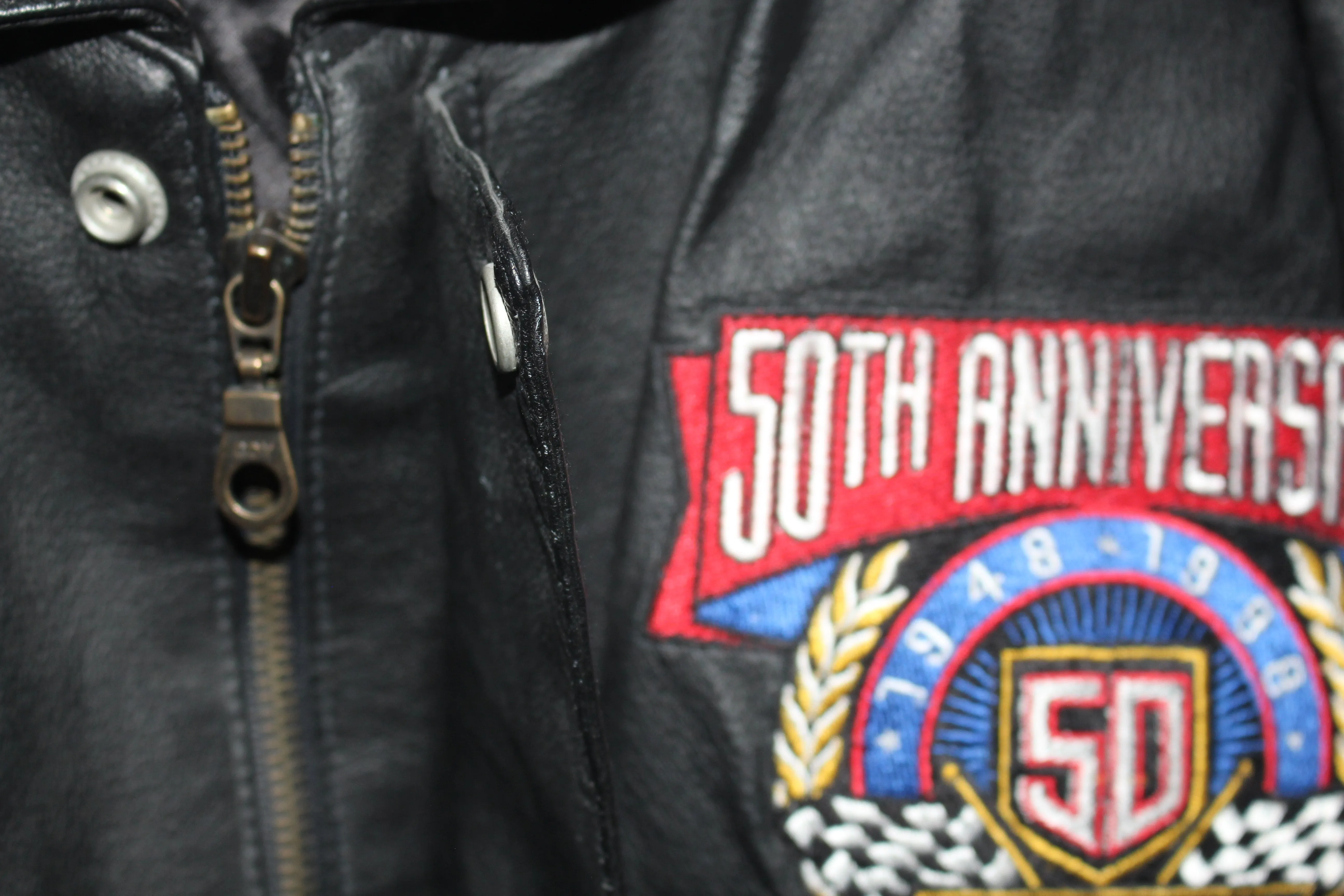 NASCAR 50th Anniversary Jeff Hamilton Leather Jacket (L)