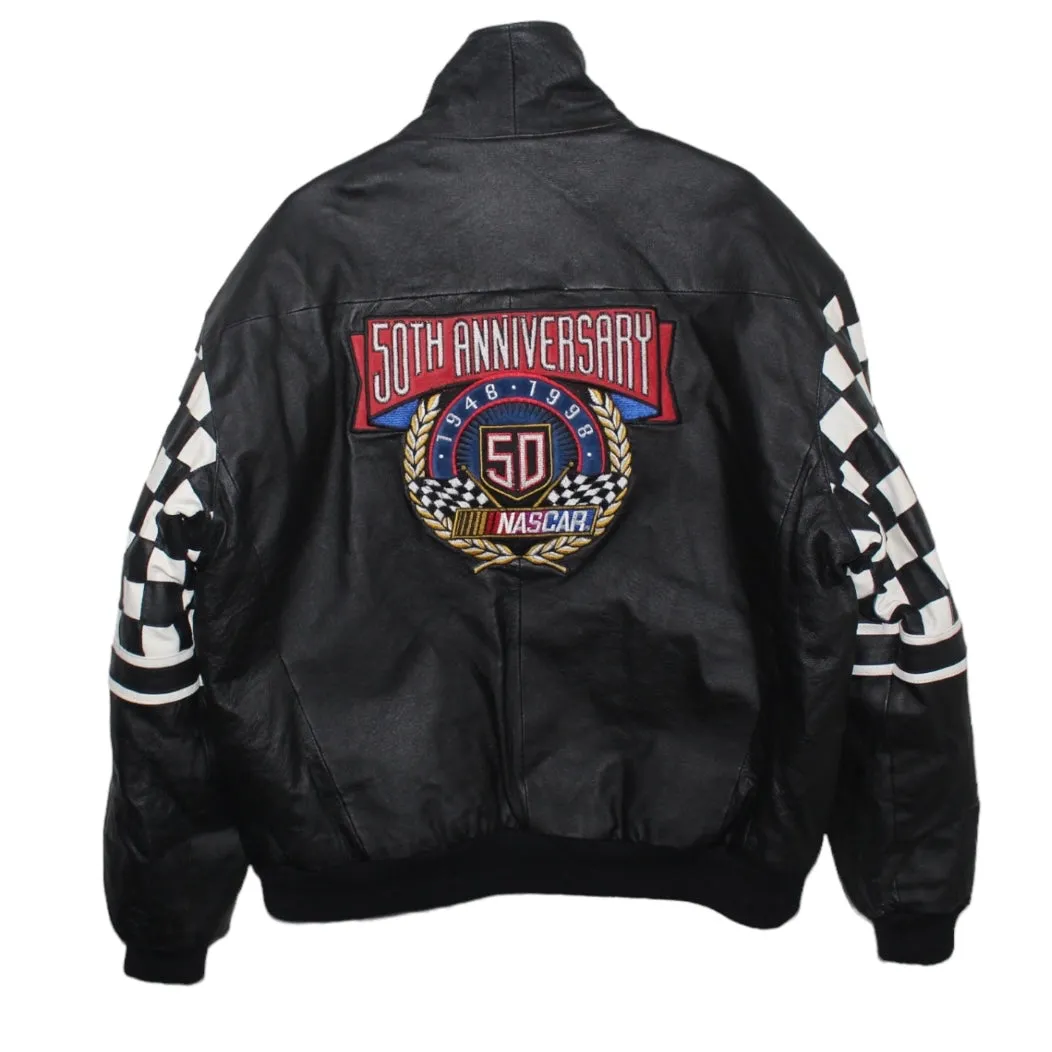 NASCAR 50th Anniversary Jeff Hamilton Leather Jacket (L)