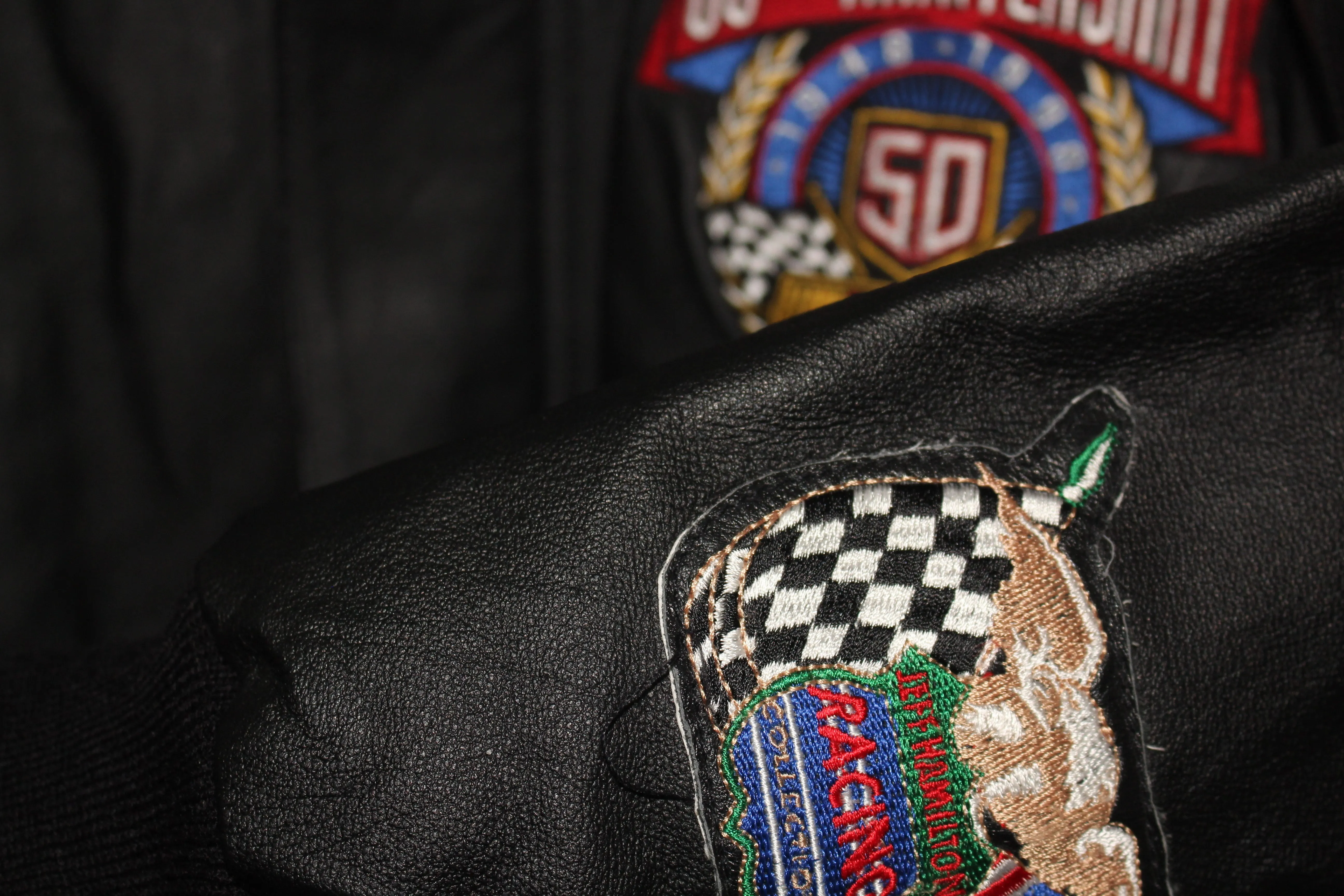 NASCAR 50th Anniversary Jeff Hamilton Leather Jacket (L)