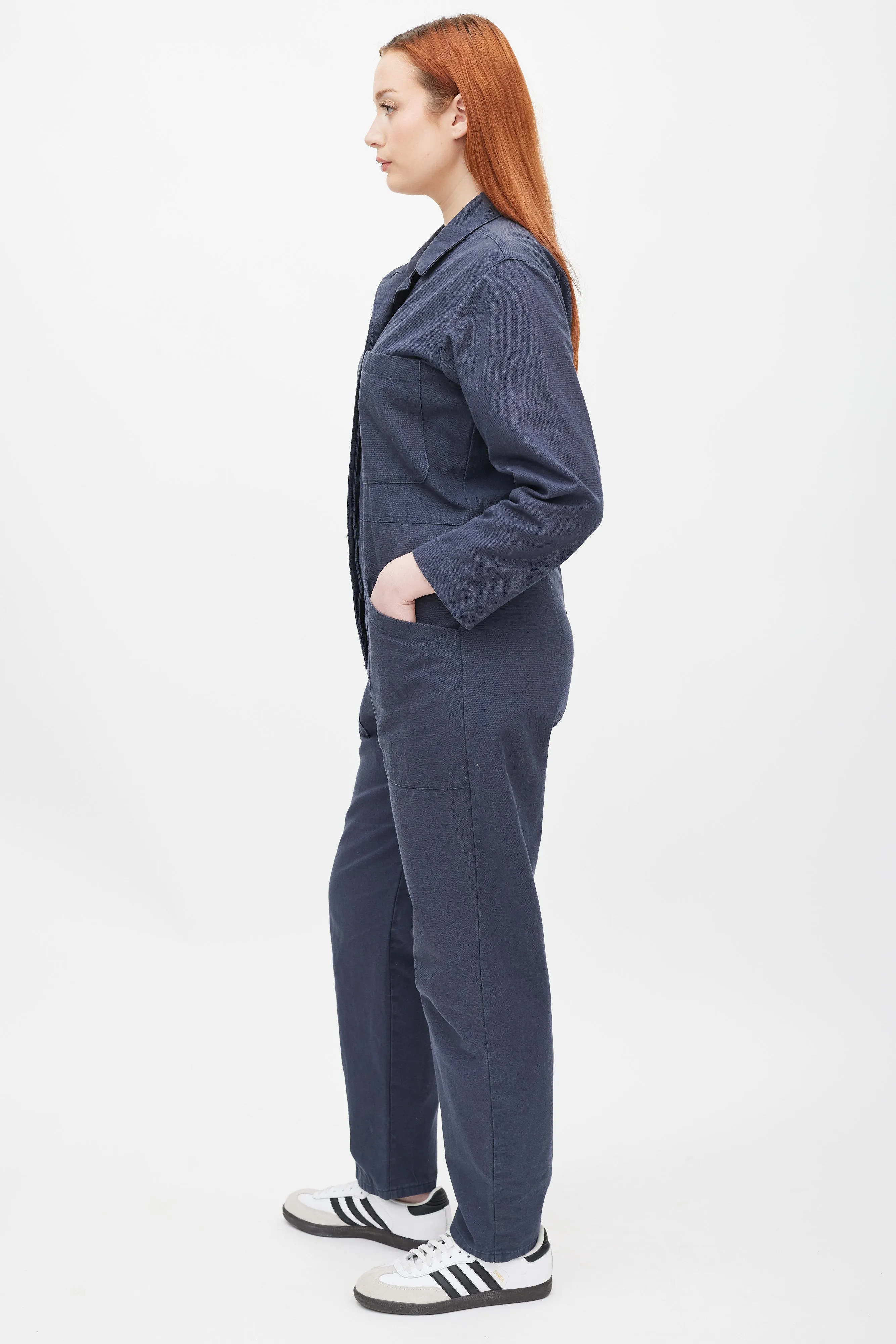 Navy Three Pocket Jumpsuit