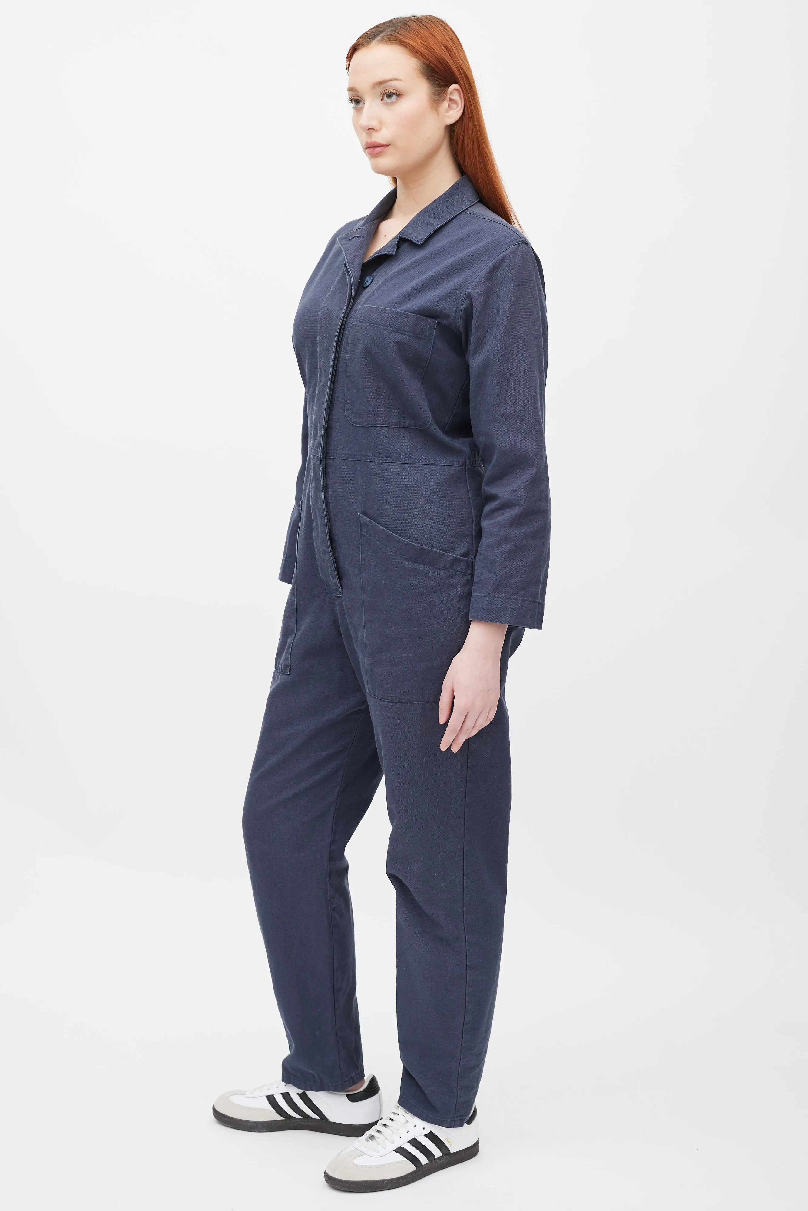 Navy Three Pocket Jumpsuit