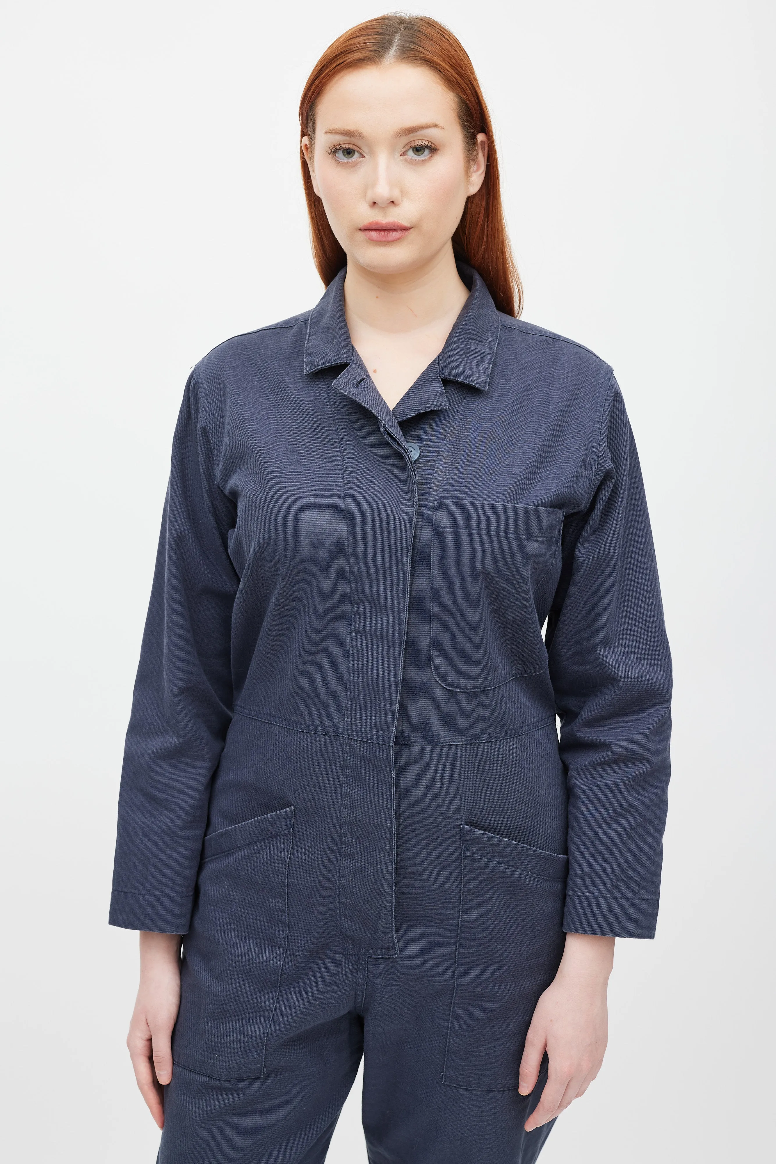 Navy Three Pocket Jumpsuit