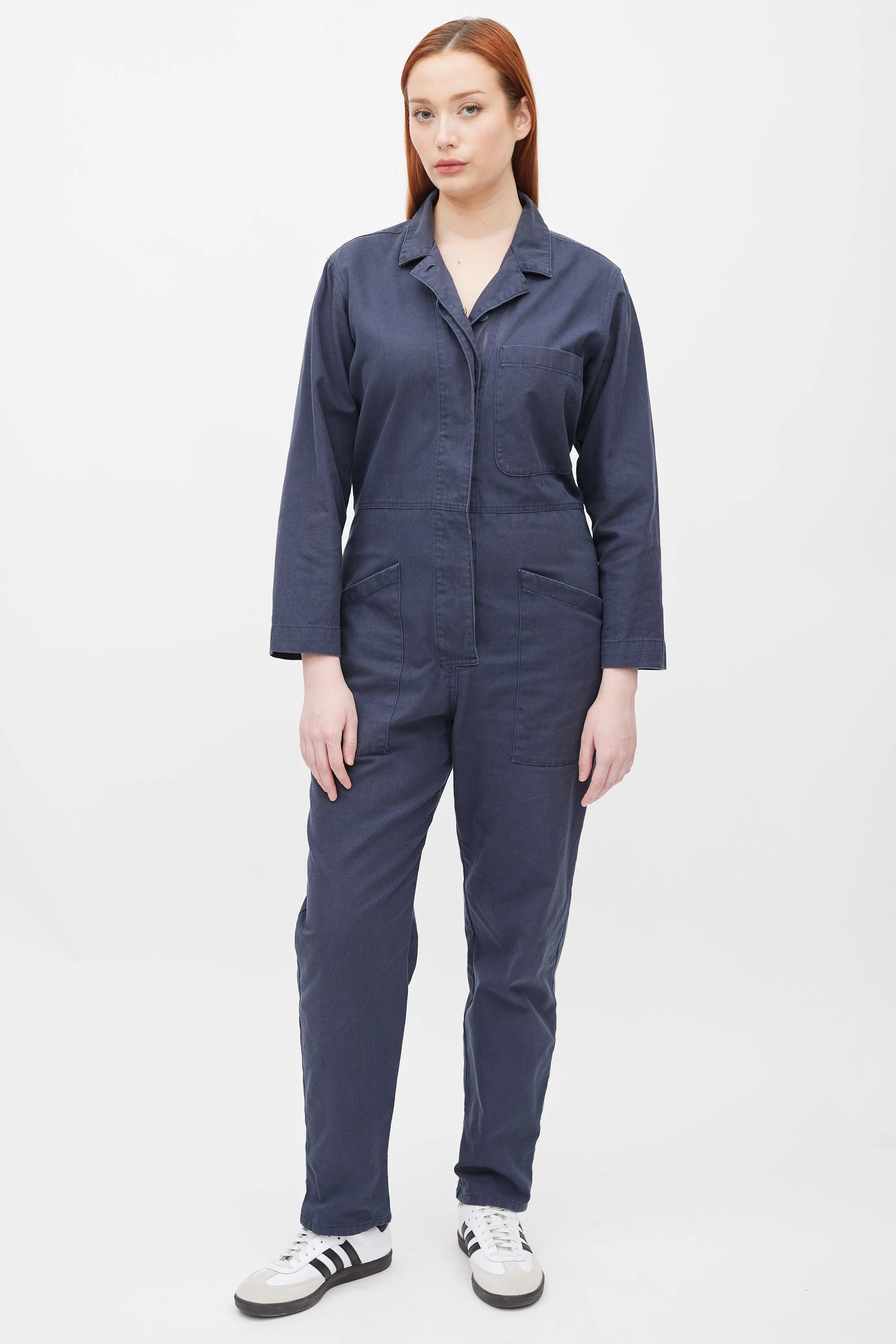 Navy Three Pocket Jumpsuit