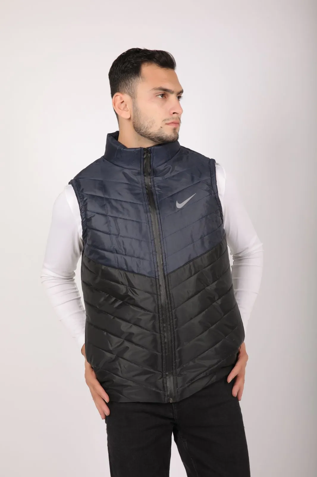 Nik Premium Half Sleeves Jacket - Navy