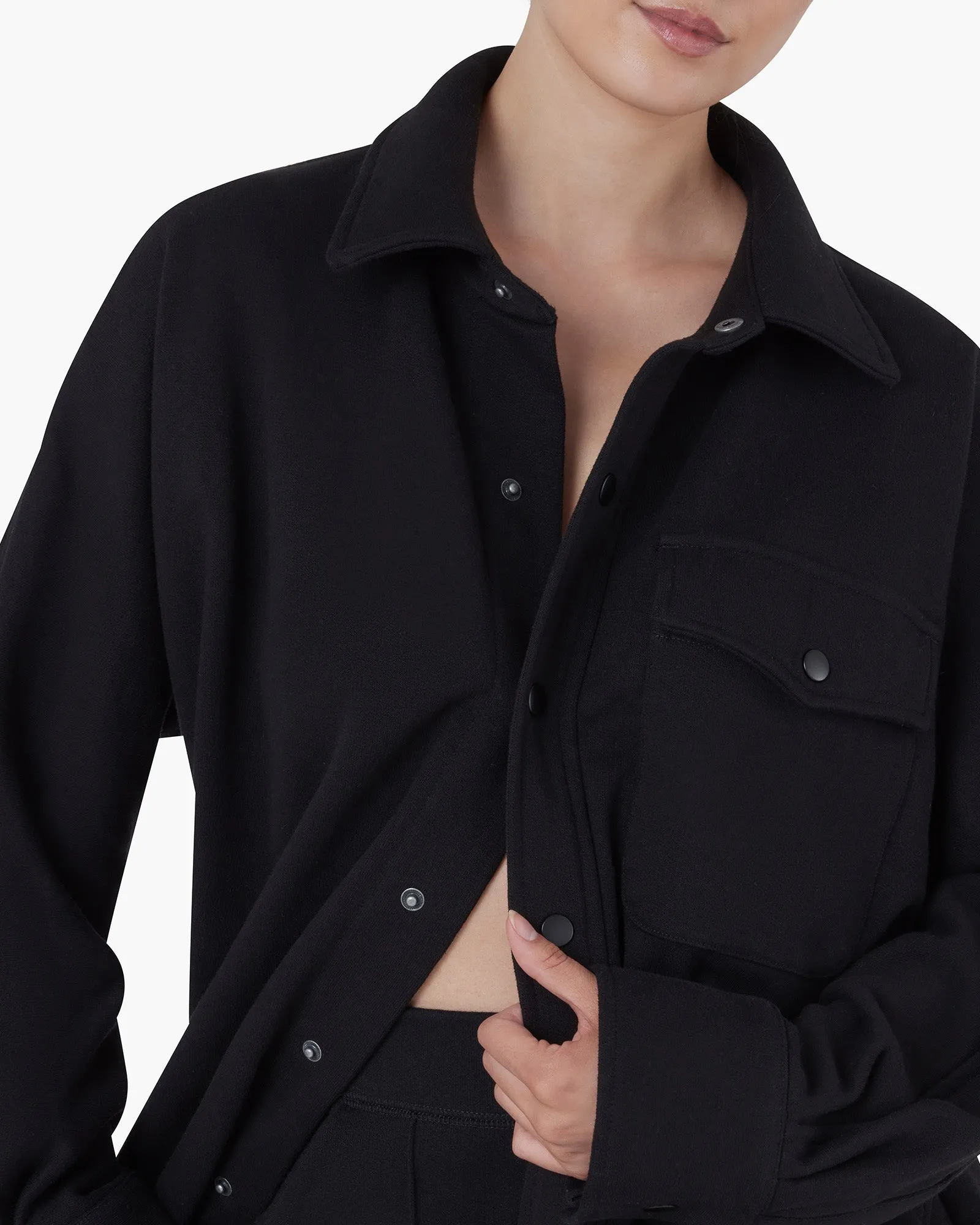 Oversized Shirt Jacket - Black