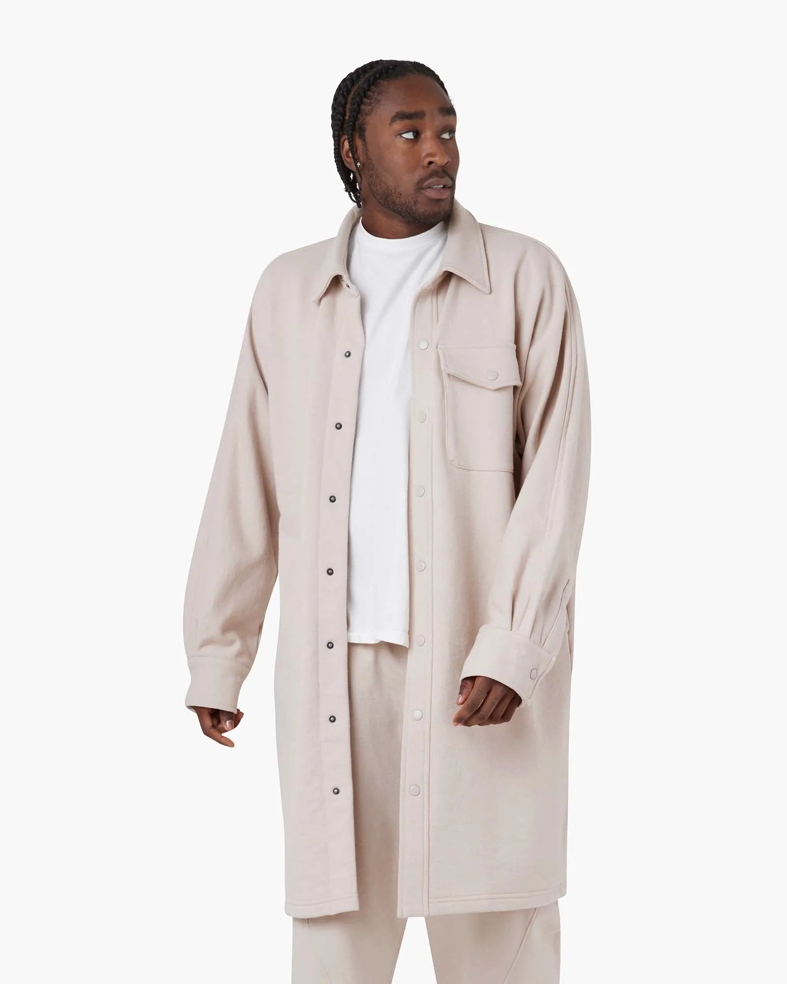 Oversized Shirt Jacket - Sand