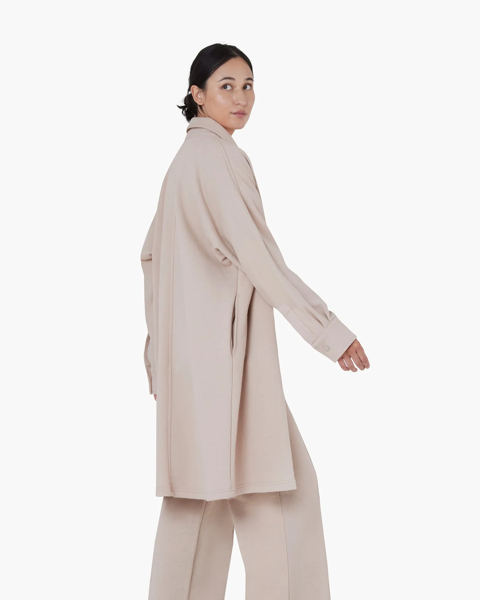 Oversized Shirt Jacket - Sand