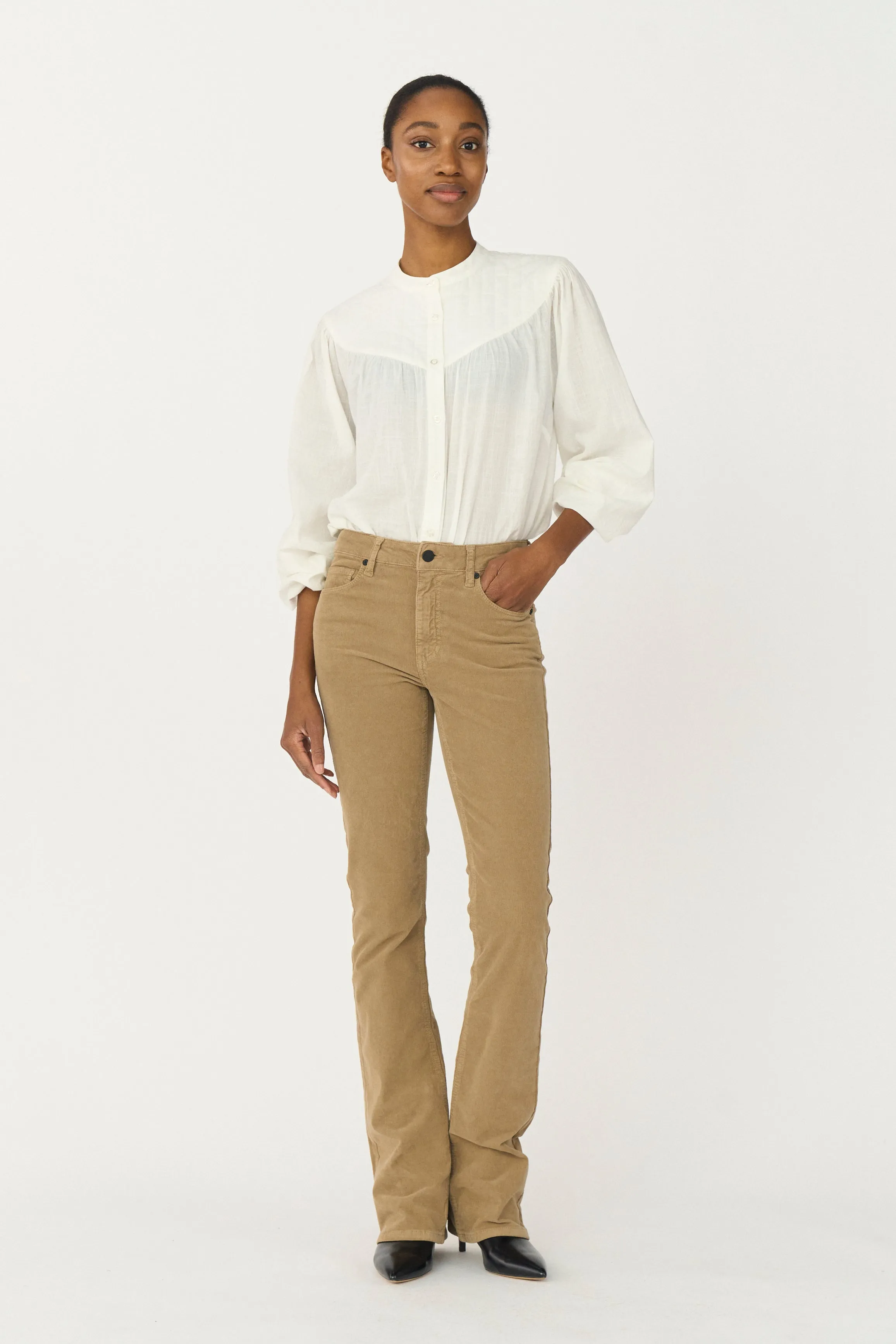 PD-Marija Jeans Baby Cord - Lead Brown