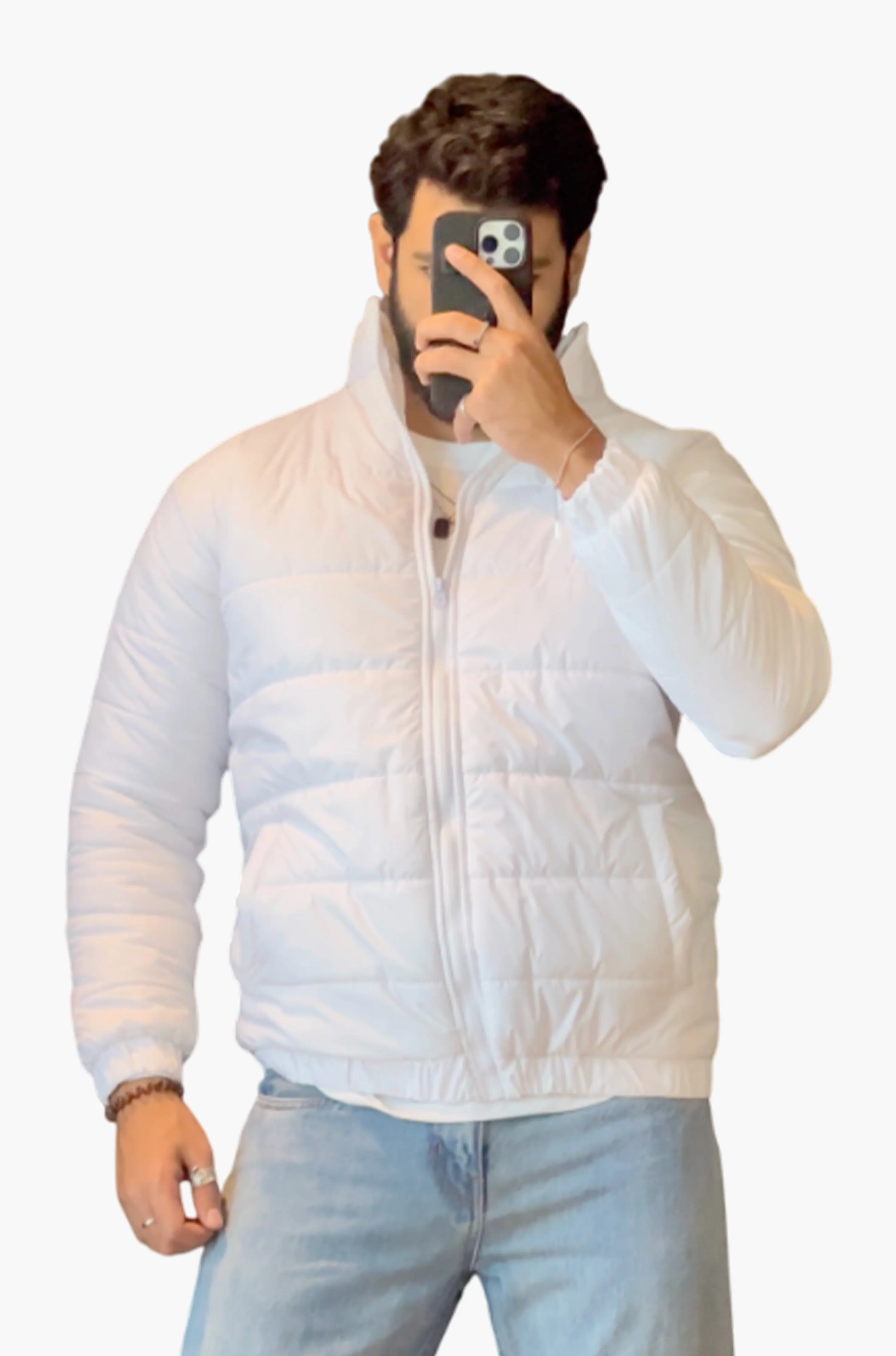 Plain White Puffer Jacket