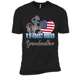 Proud U.S. Coast Guard Grandmother Patriotic Heart T Shirt shirt
