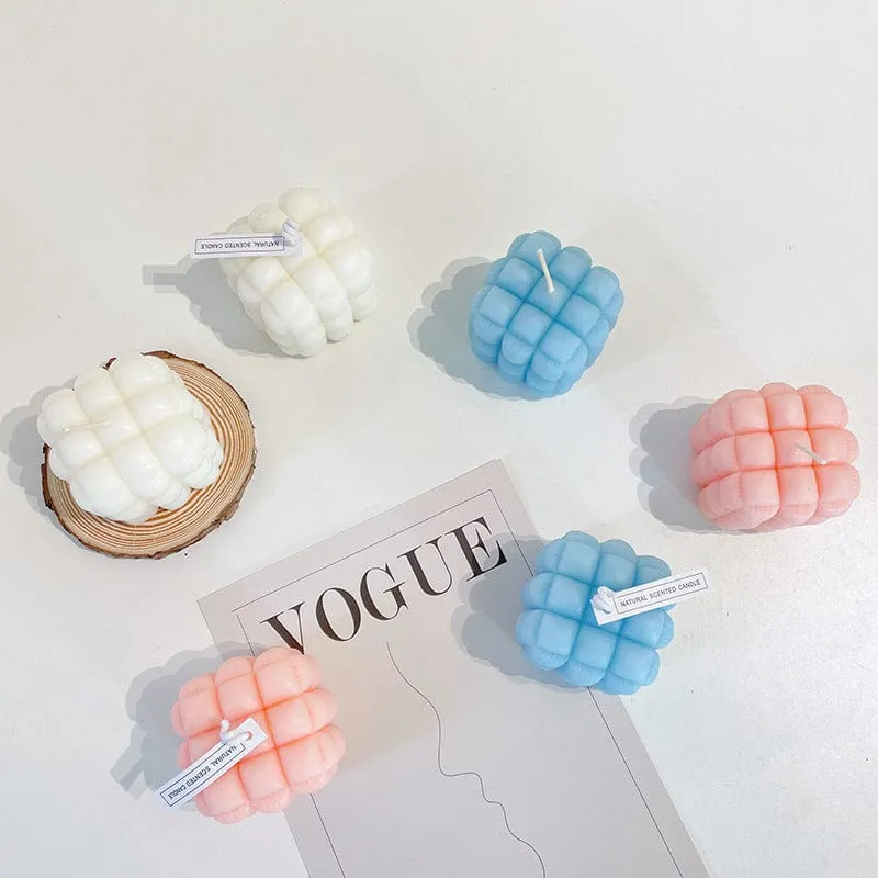 Puffer Bubble Cube Candle