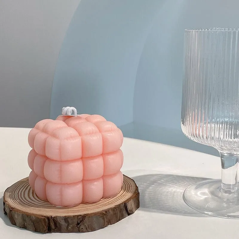 Puffer Bubble Cube Candle