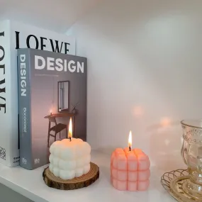 Puffer Bubble Cube Candle