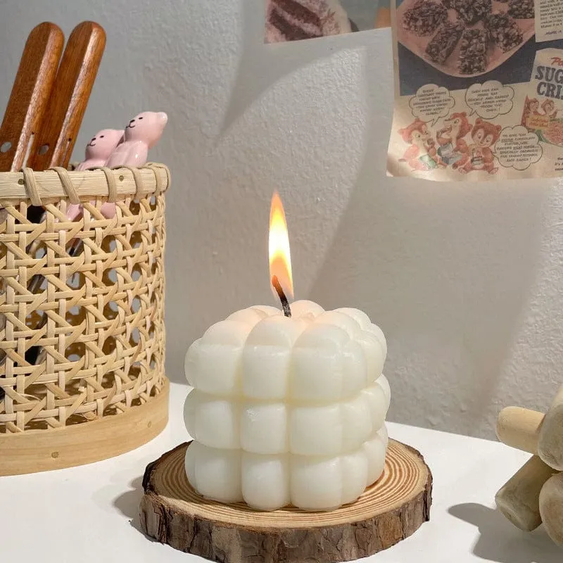 Puffer Bubble Cube Candle