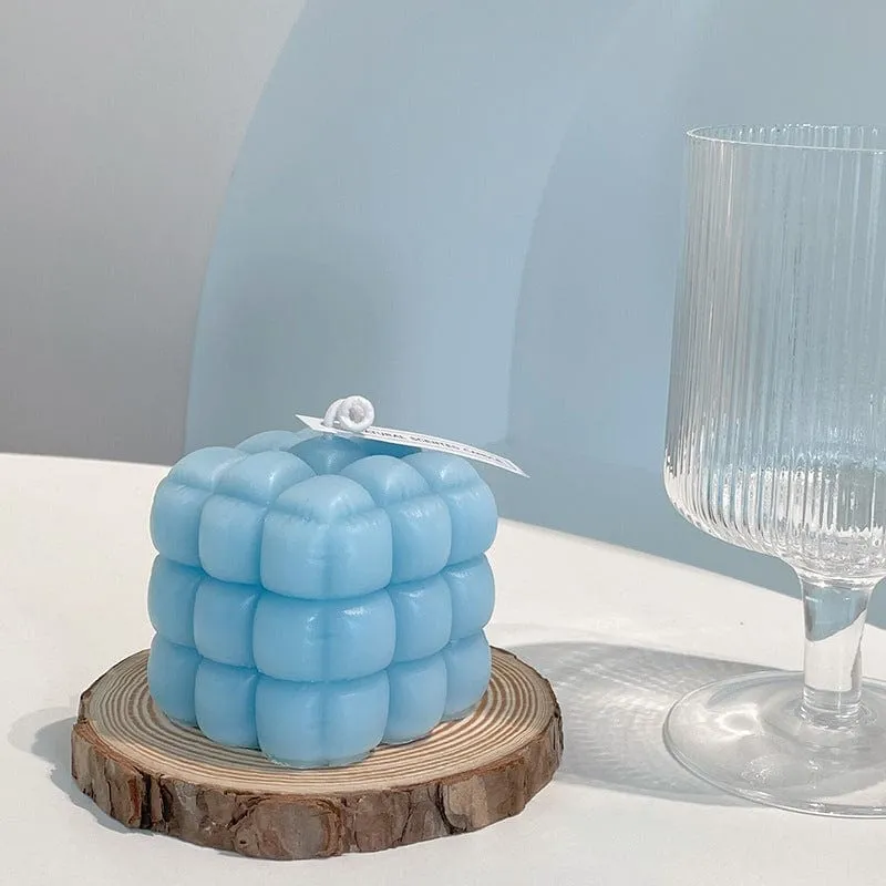 Puffer Bubble Cube Candle