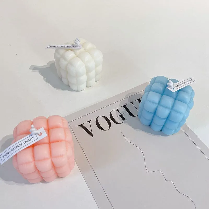Puffer Bubble Cube Candle