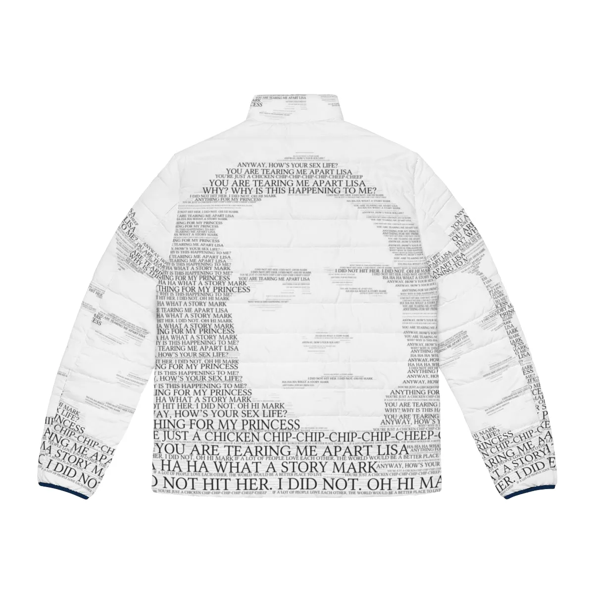 "The Room" Inspired Johnny's Words of Wisdom Puffer Jacket
