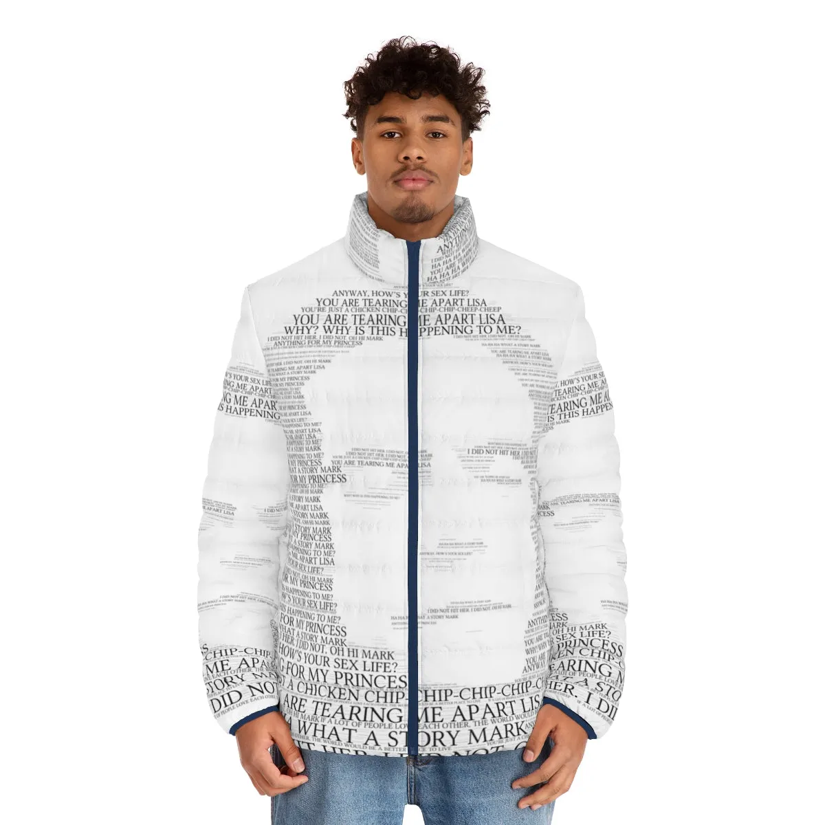 "The Room" Inspired Johnny's Words of Wisdom Puffer Jacket