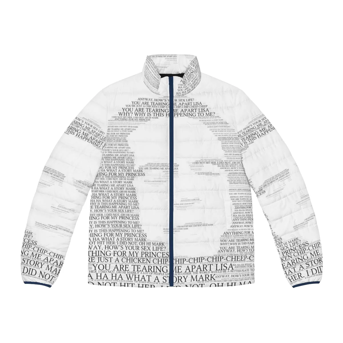 "The Room" Inspired Johnny's Words of Wisdom Puffer Jacket