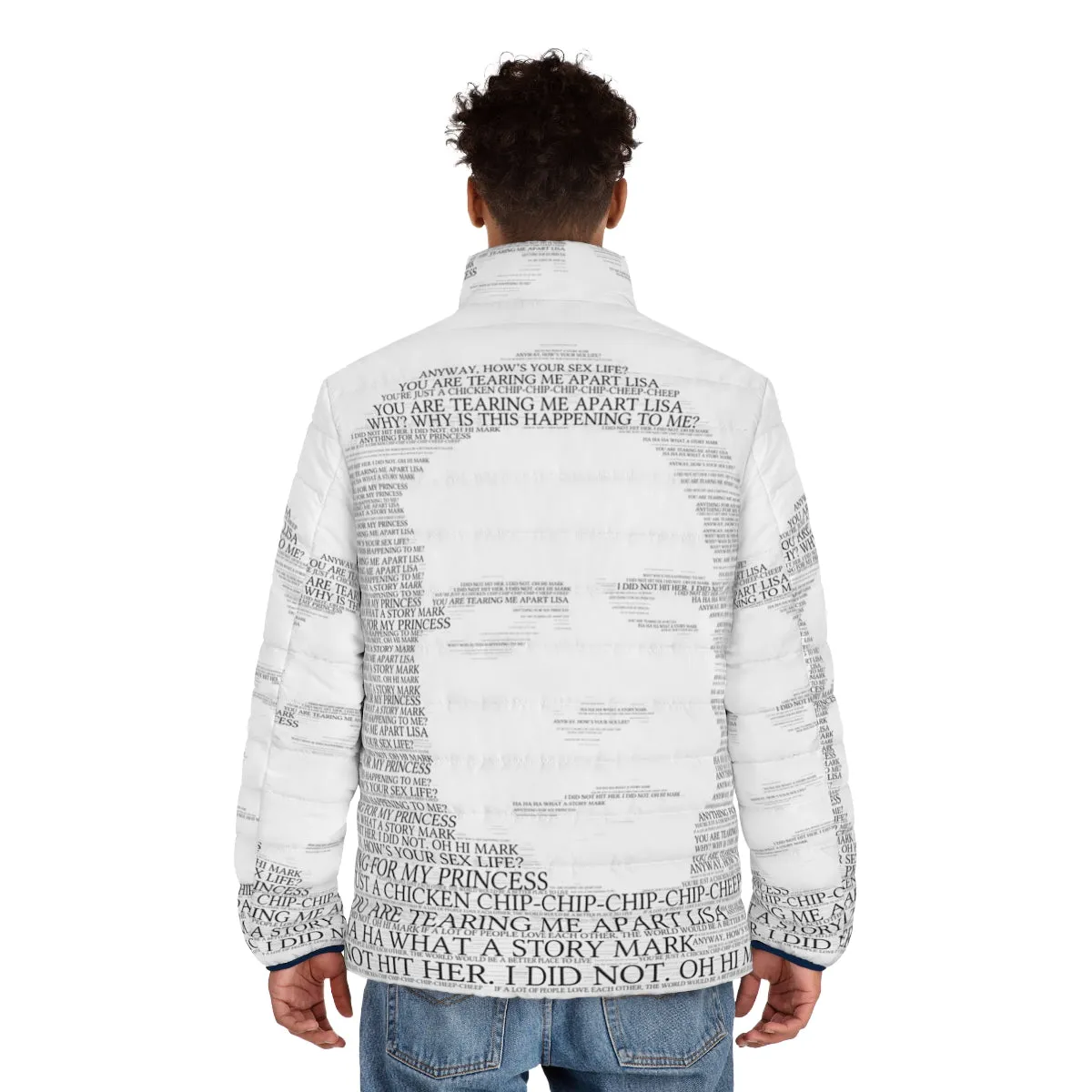 "The Room" Inspired Johnny's Words of Wisdom Puffer Jacket