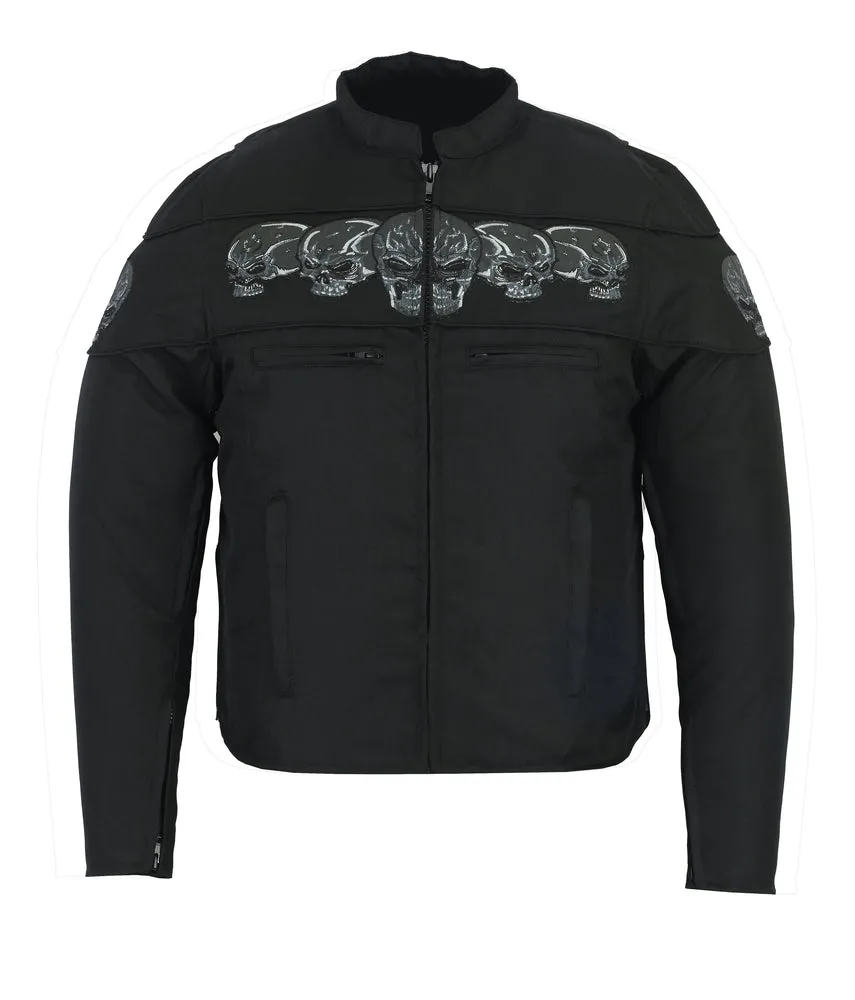 Reflective Skulls Textile Jacket Men's