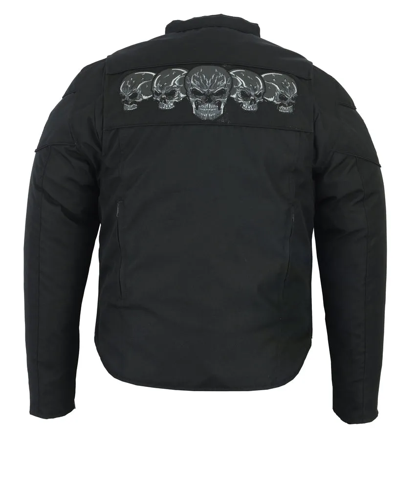 Reflective Skulls Textile Jacket Men's