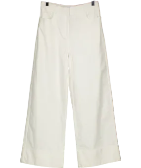 REISS White Myrtle Twill Culotte Trousers UK 4
