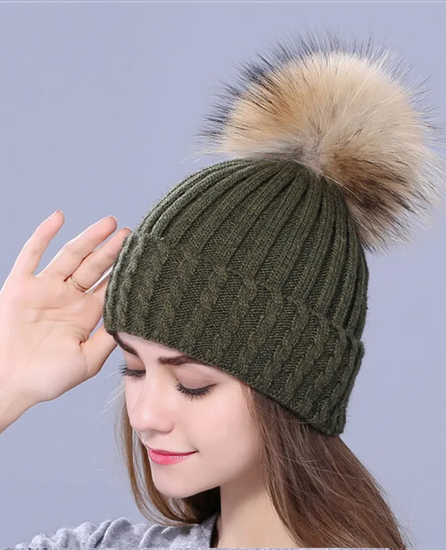 Rhinestone embroidery Knit beanie