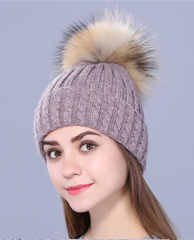 Rhinestone embroidery Knit beanie