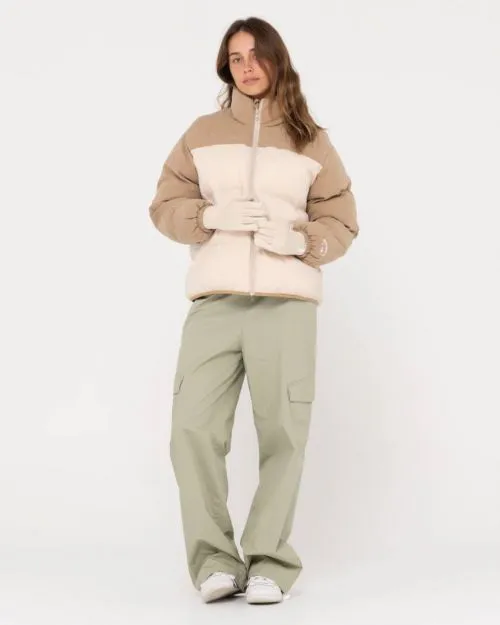 Rusty - Tilly Zip Through Contrast Puffer Jacket