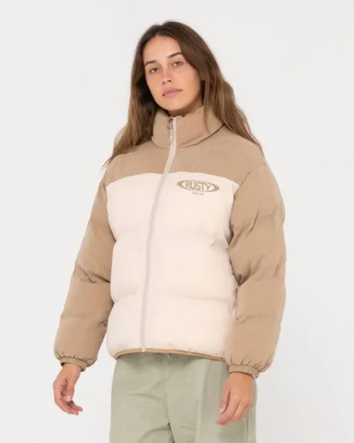 Rusty - Tilly Zip Through Contrast Puffer Jacket