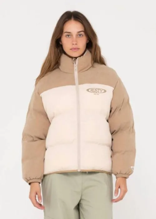 Rusty - Tilly Zip Through Contrast Puffer Jacket