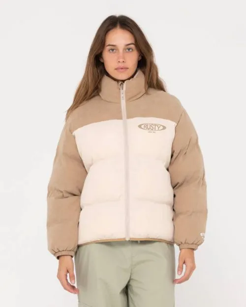 Rusty - Tilly Zip Through Contrast Puffer Jacket