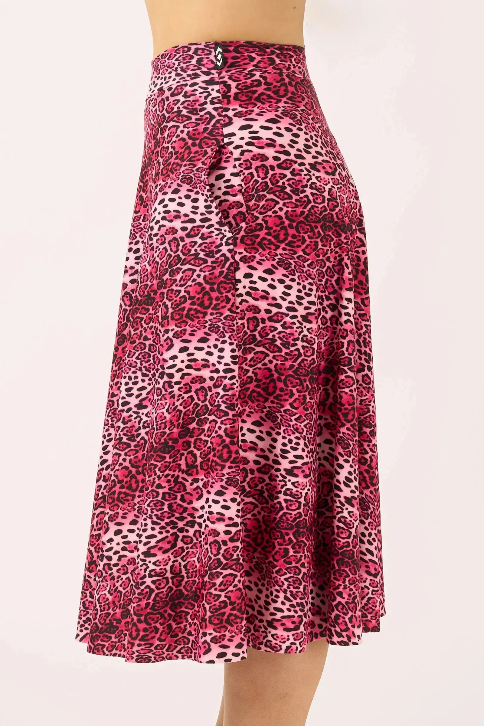Silky Palazzo Culotte With Pocket - Pink Primal Animal