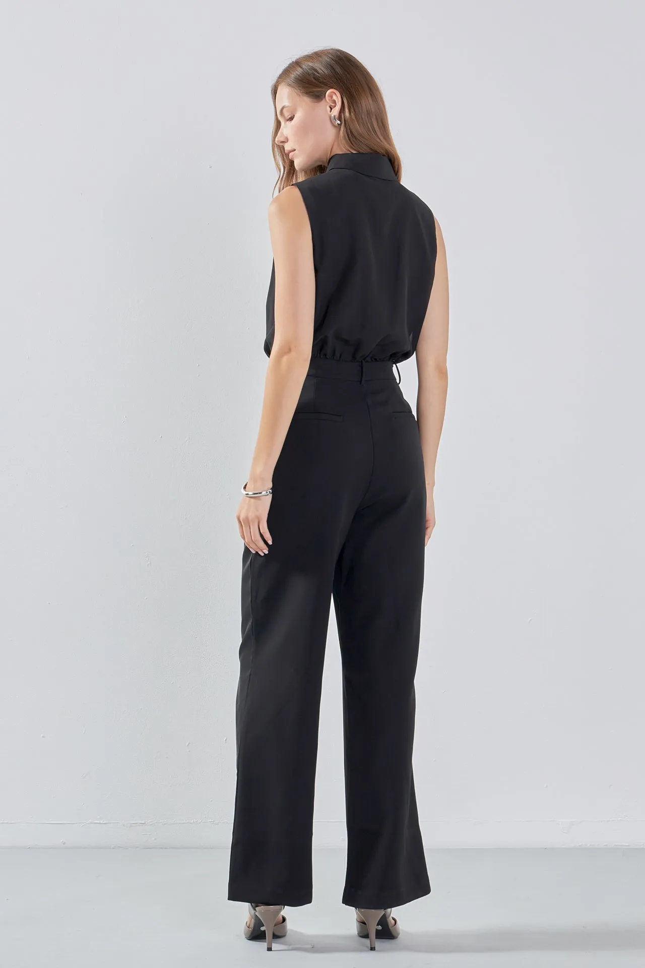 Sleeveless Ruffle Jumpsuit