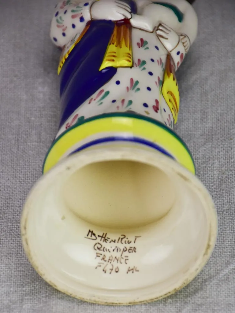 Small ceramic statue of the Virgin Mary from Quimper 9"