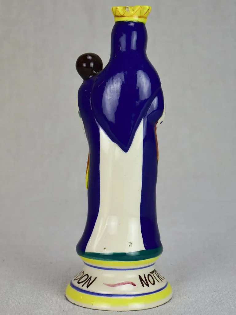 Small ceramic statue of the Virgin Mary from Quimper 9"