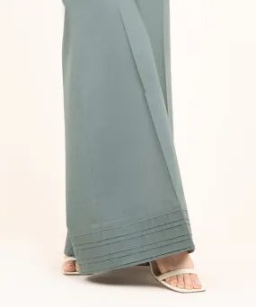 Solid Cambric Flared Pants