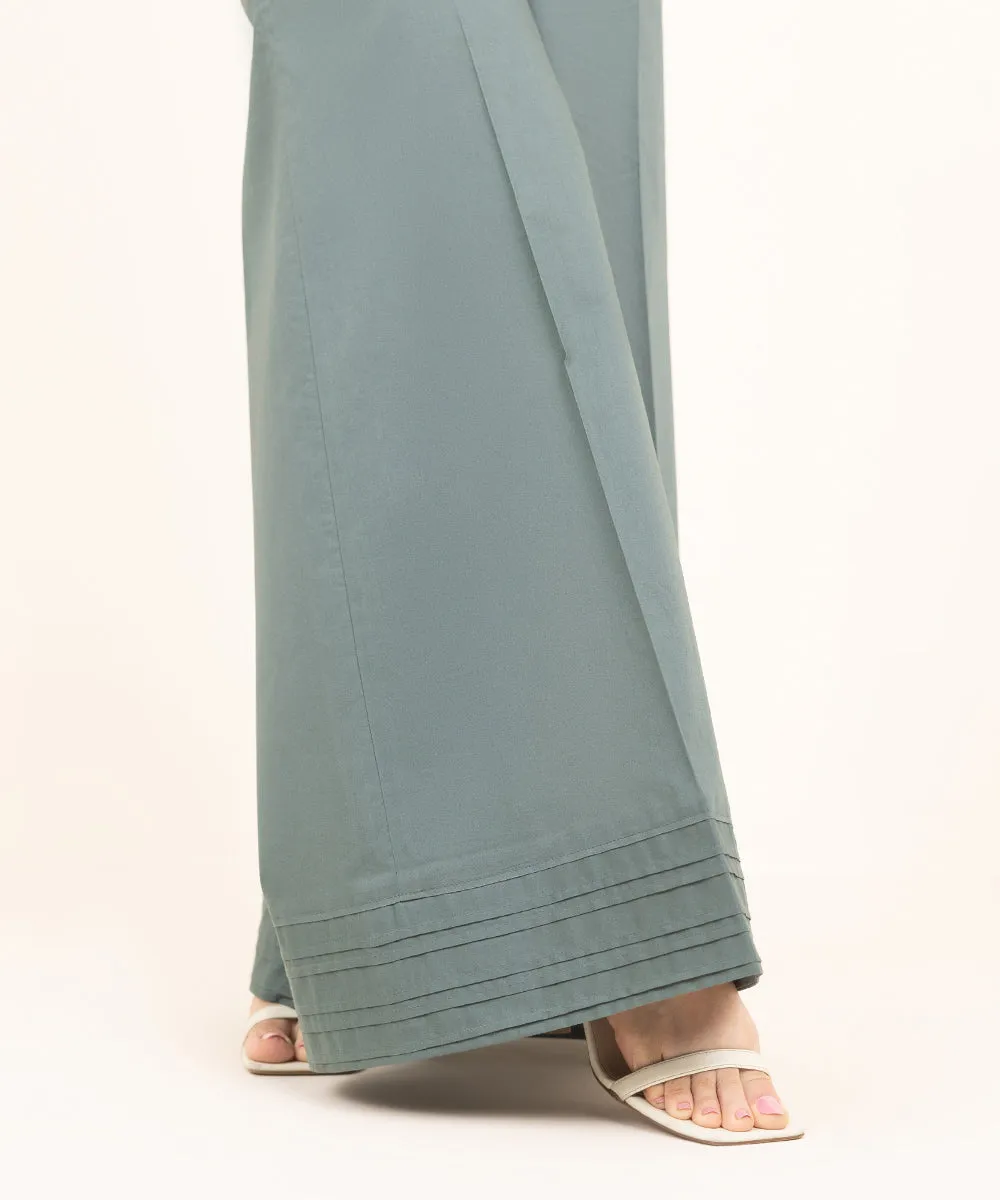 Solid Cambric Flared Pants