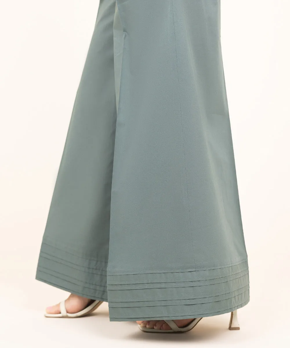 Solid Cambric Flared Pants