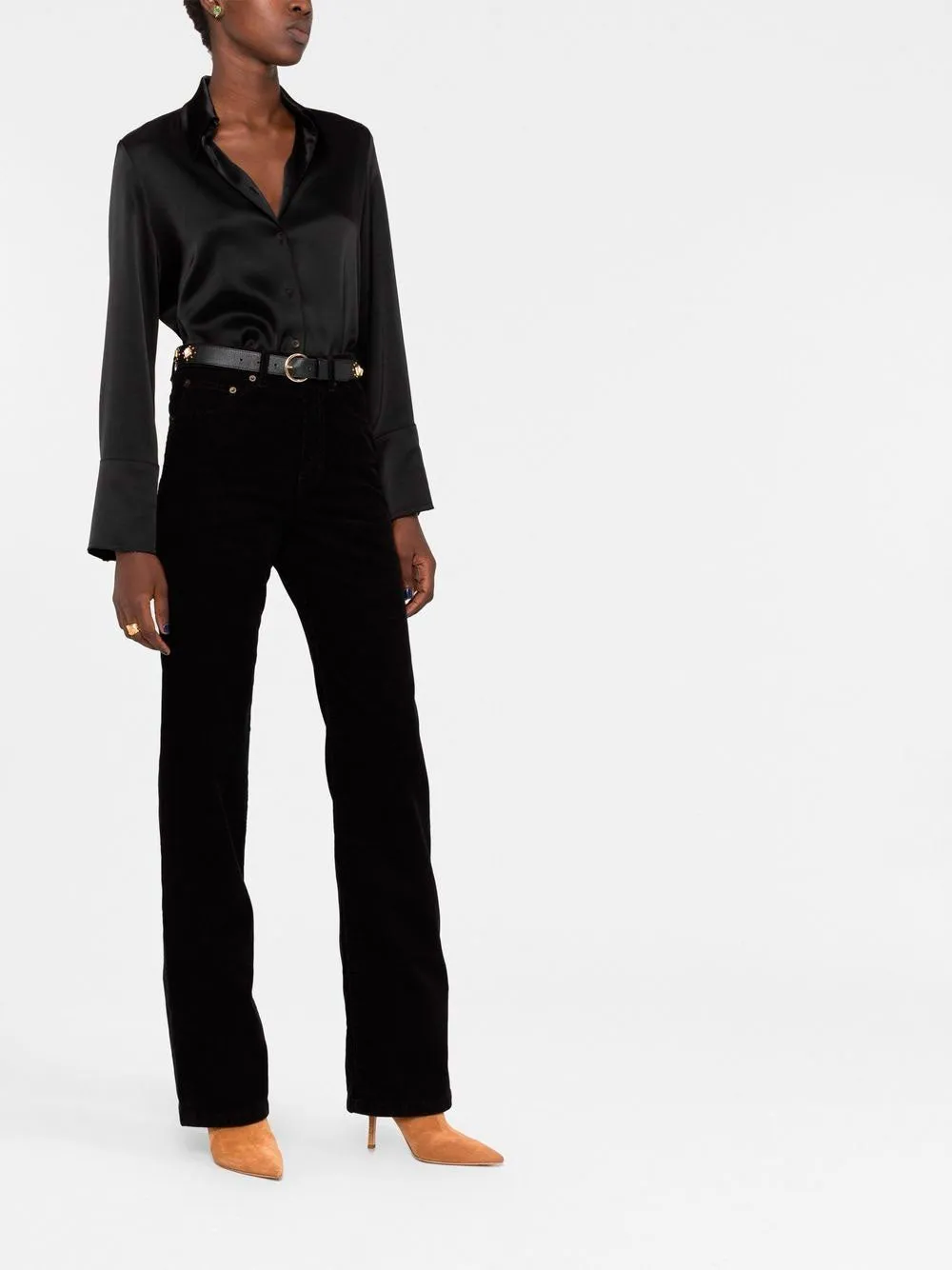 Straight-leg corduroy pants
