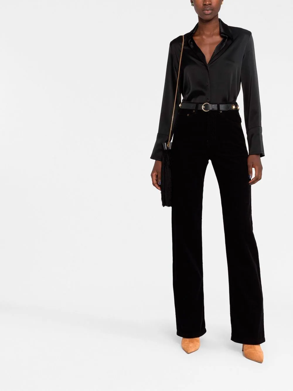 Straight-leg corduroy pants
