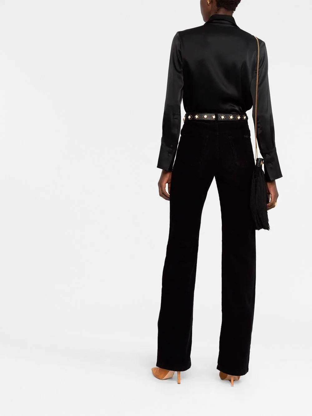 Straight-leg corduroy pants