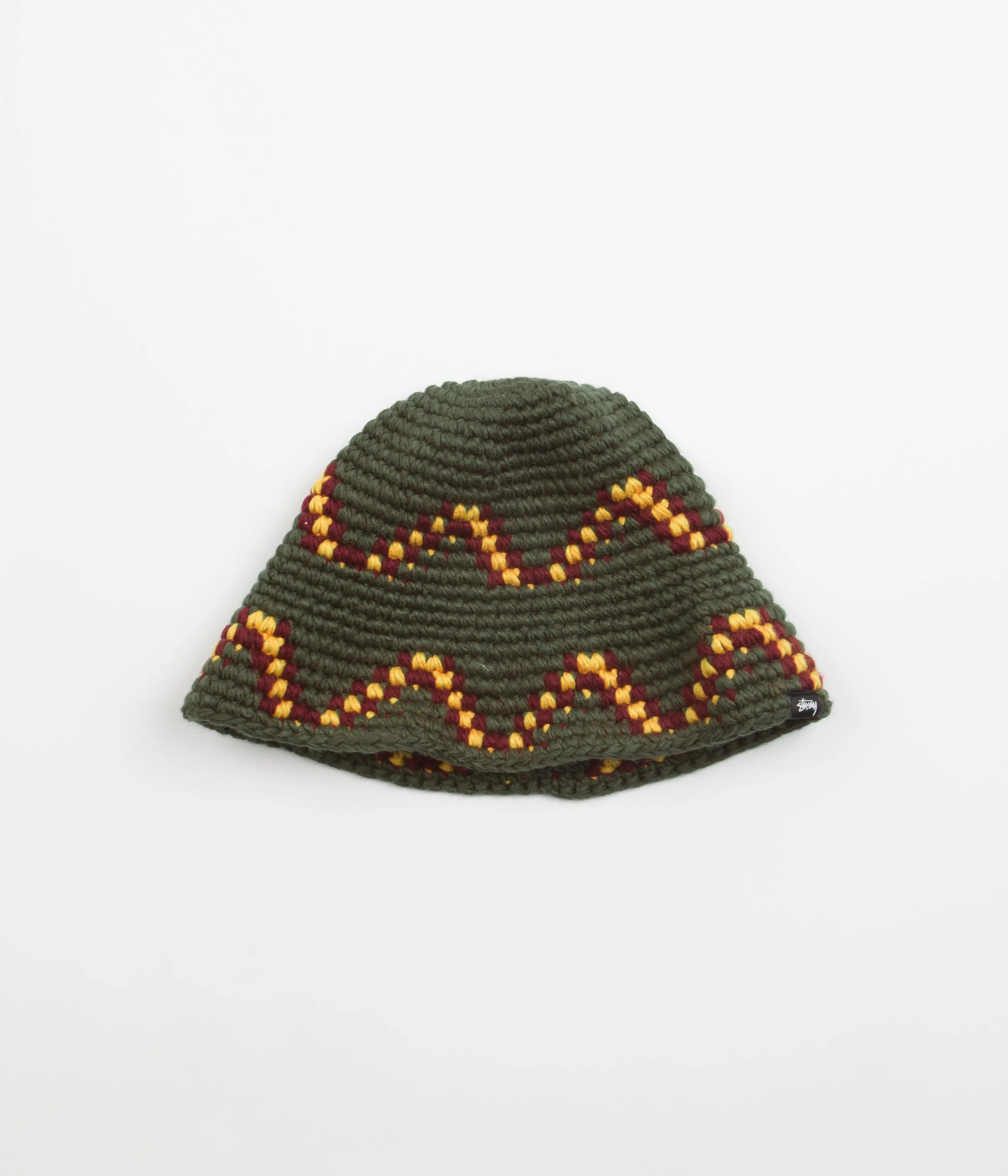 Stussy Giza Knit Bucket Hat - Olive